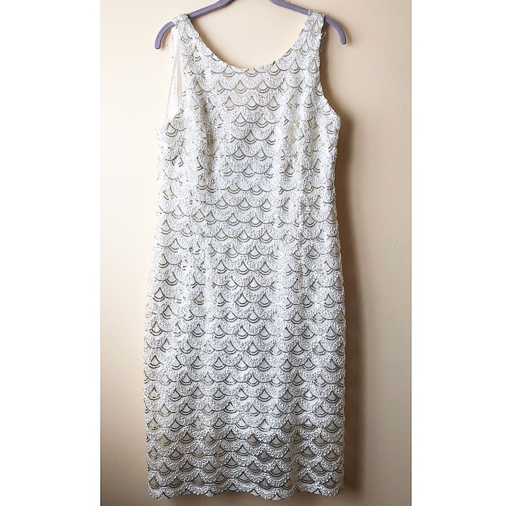 Gold & White Dress